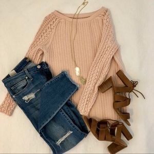 Blush knit sweater from Loft!